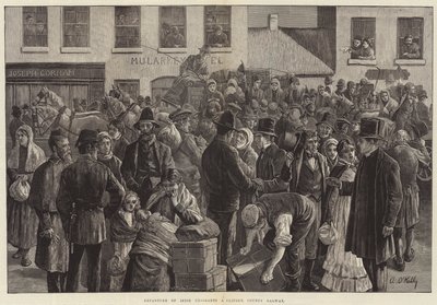 Departure of Irish Emigrants at Clifden, County Galway by Aloysius O